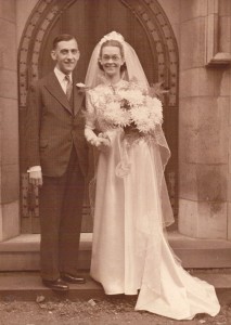John and Edna Stevens, on their Wedding Day - 4th October 1941