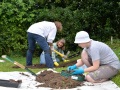 Test Pit 1 team hard at work.