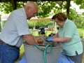 Washing of finds before retuning them to labelled trays,