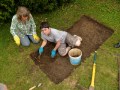 Taking down another layer in Test Pit 1.