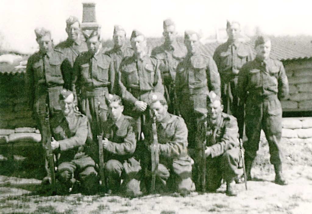 Broxted Home Guards 1940-1944 Back Row, L-R: Will Bush, Bob Wallis, Dudley Smith, _____ Middle Row, L-R: ____, Bill Monk, ? Burgess, _____, Duke H. Payne, Sergeant Front Row, L-R: Tom Graham, Tom Monk, _____, Tommy Davies, Corporal